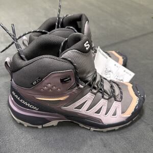 Salomon X Ultra 360 Mid Womens Size 8 Hiking Boots Waterproof Plum Kitten NEW